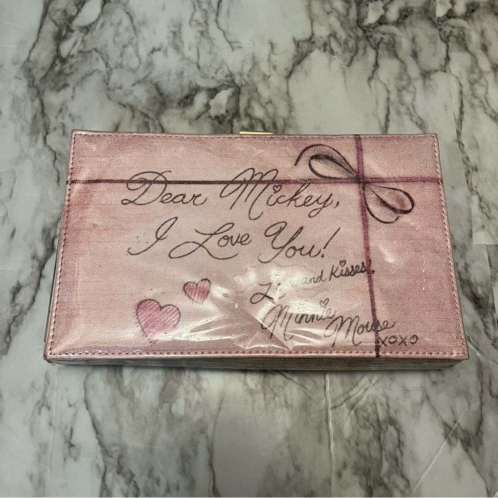 Disney Parks Love Letter to Mickey Mouse from Minnie Clutch Purse Bag